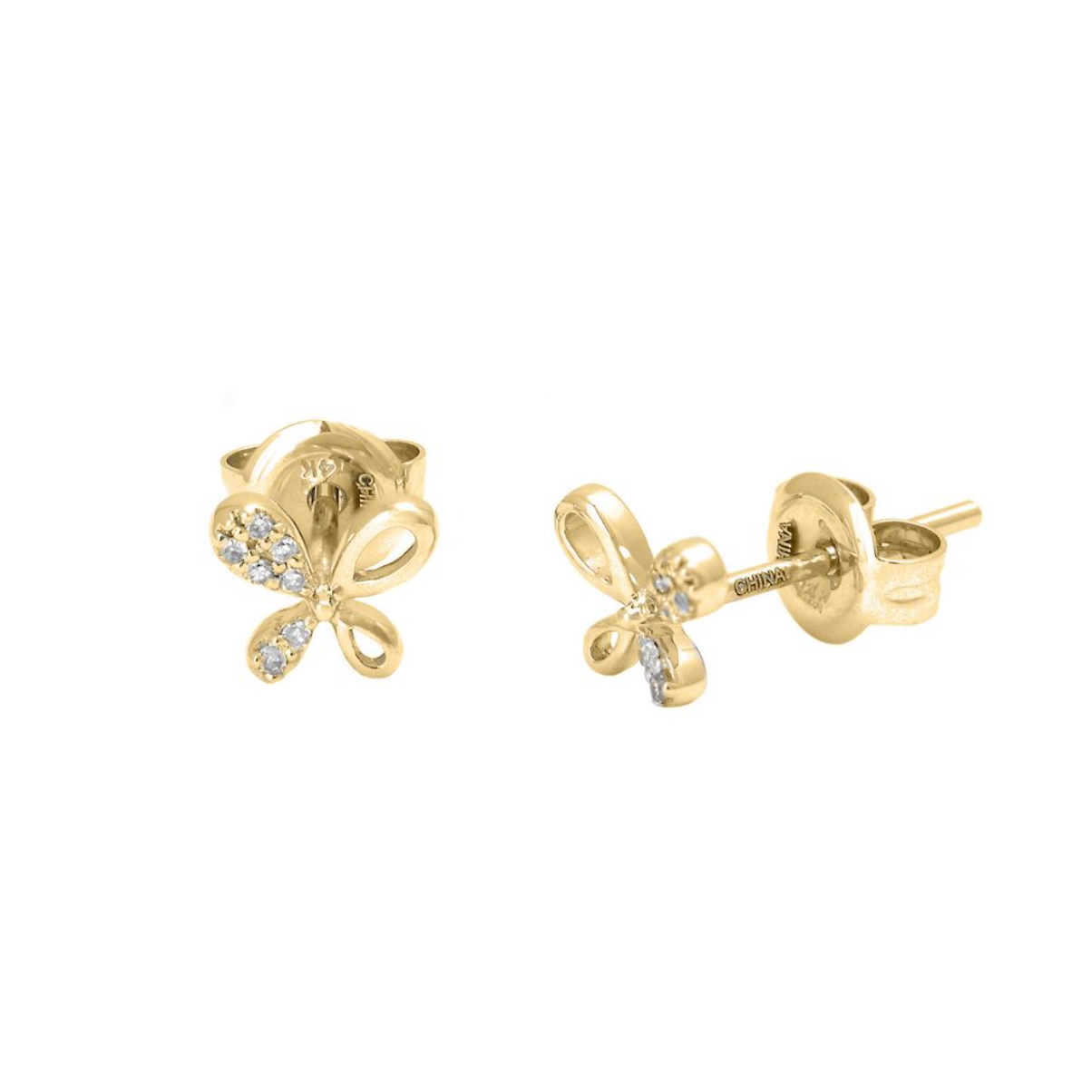 Butterfly Diamond Earring - 14k
